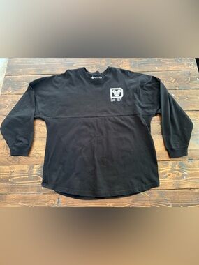 **DISNEY** Black Long Sleeve Tee w/Small Chest Logo **BLING BLING** 100% cotton